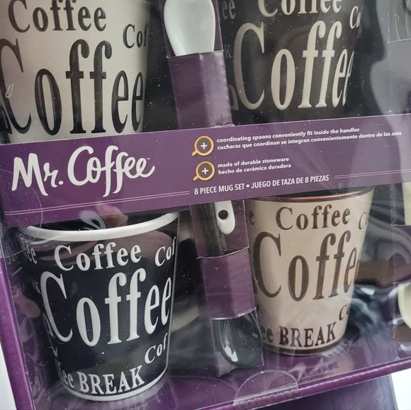Mr.Coffee Bareggio Mug and Spoon Set, Café Americano - Picture 9 of 10